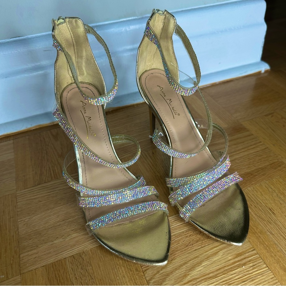 Rainbow Rhinestone Stilettos Cocktail Wedding Shoes